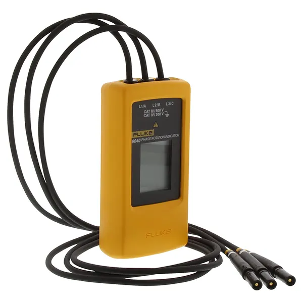 Fluke Phase Sequence Tester Digital, 40 to 700V AC, 15 Hz to 400 Hz, CAT III 600V/CAT IV 300V FLUKE-9040