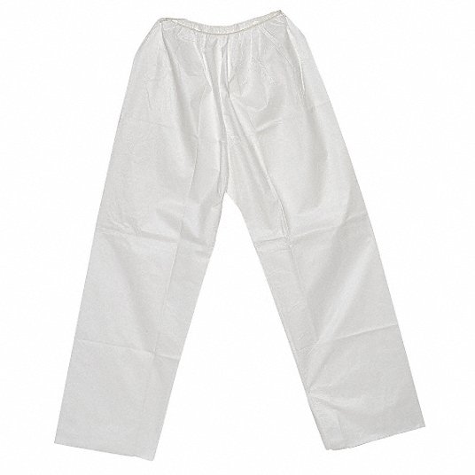 جرينجر ابروفد سروال يمكن التخلص منه, مقاس صغير, لون أبيض, خصر مرن PANT-KG-S