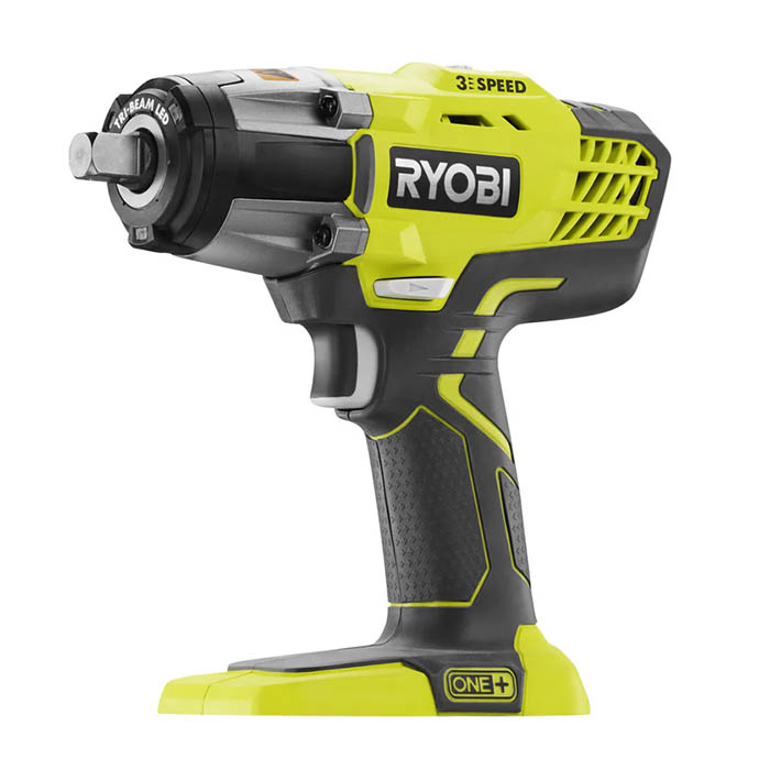 Ryobi Cordless Impact Wrench, 18V, 1/2 inch, 3-Speed, 400Nm, 2.4kg R18IW3-0