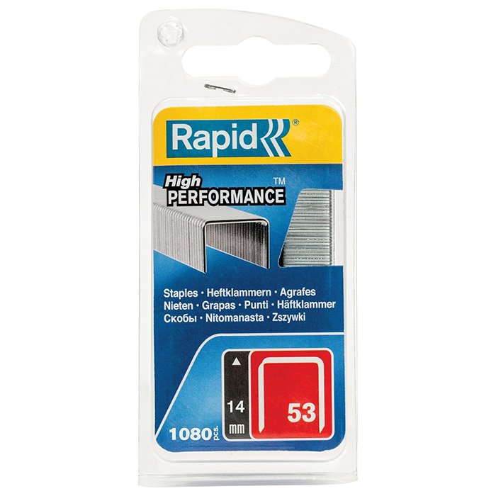 Rapid Fine Wire Staples, Leg Length 8 mm, No.53, 1080 Pieces, Galvanized 40109503