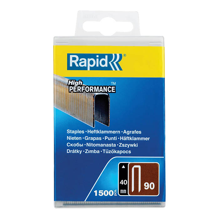 دبابيس دباسة خشب حرف يو، طول الرأس 40 مم، رقم 90، 1500 قطعة، مجلفنة