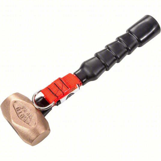 Proto Non-Sparking Engineering Hammer, Fiberglass Handle, 2 1/2 lb Head Weight, 1 3/4 inch Dia, 14 inch Overall Length J1432G-TT