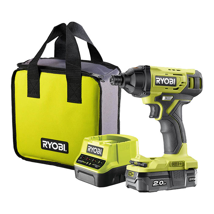 Ryobi Cordless Impact Driver, 18V, Hex. Shank 1/4 inch, 0-3200rpm, 200Nm, 1.7kg R18ID2-120SZ