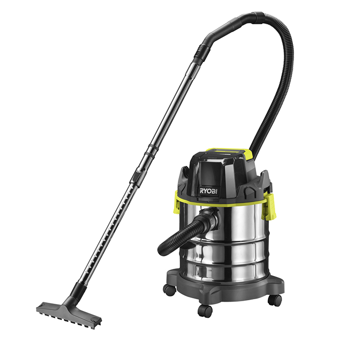 Ryobi Cordless Vacuum Cleaner,  Wet & Dry, 18V, 18L,Suction 82 Air Watts , 5.1kg R18WDV-0