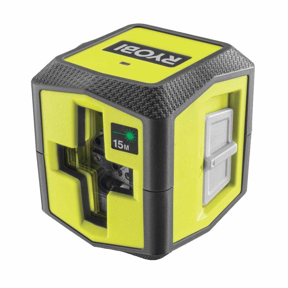 Ryobi 15M Green Cross line Laser, Automatic Self-Leveling, 0.4kg RBCLLG1