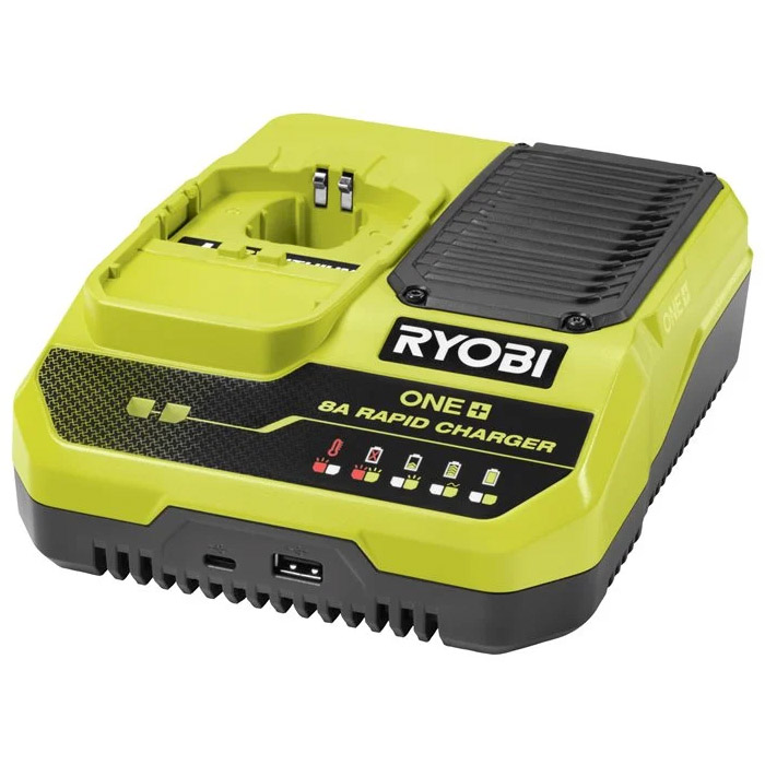 ريوبي شاحن سريع 18 فولت / 8 أمبير، مزود بمنافذ شحن USB-C و USB-A RC18180