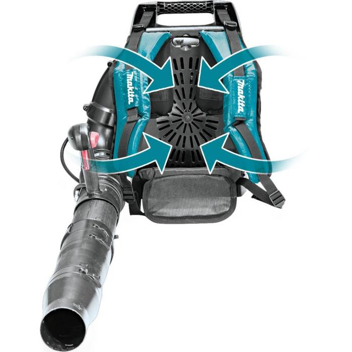 Makita Petrol Backpack Engine Air Blower, 75.6 cc, Air Volume 20 m³/min, Air Velocity 92 m/s, 11.9kg EB7660TH
