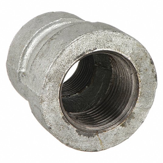 Grainger Approved Reducing Coupling: 1 x3/4Inch, Malleable Iron, Galvanized, Female NPT x Female NPT, Class 300 1XKW1
