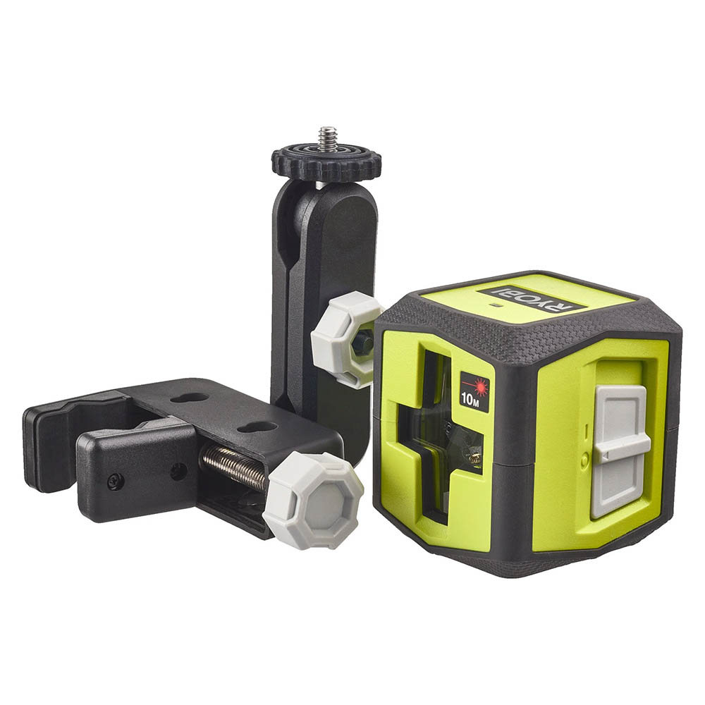 Ryobi Red Cross line Laser, Measure Range 10m, Self-Leveling, 0.4kg RBCLLR1