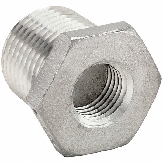 جرينجر ابروفد جلبة سداسية1/4x1/2 بوصة, NPT ذكر x أنثي NPT, الفئة 150, 316 من ستانلس ستيل, 25مم طول 1LUN2