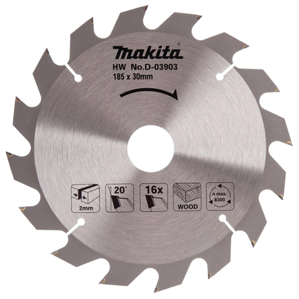 ماكيتا شفرة منشار دائري للخشب, 185MMX30MMX20T D-03903