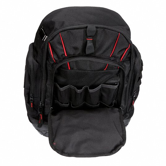Westward Tool Backpack, 3 Outside Pockets, 19 Inside Pockets, 17 inch Overall Width, 7 inch Overall Depth 32PJ49