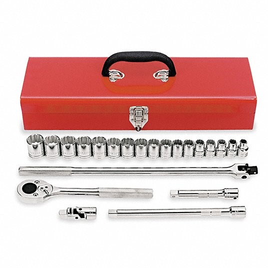 Proto Socket Wrench Set, 10 mm to 26 mm 5C903 J54210