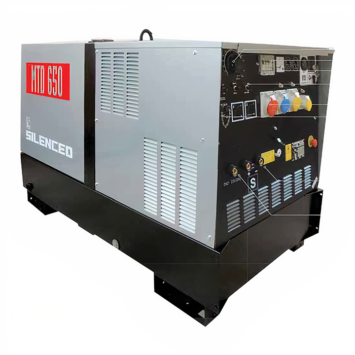 Fimer MMA Welding Machine, Diesel Generator, Water Cooled , 550 amp, Single And Three Phase, 50/60 Hz, 16 kVA, Made in Italy MTD650