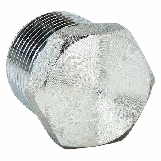 Grainger Approved Hex Head Plug: 1Inch Pipe Size, Forged Steel, Male NPT 1MPL8