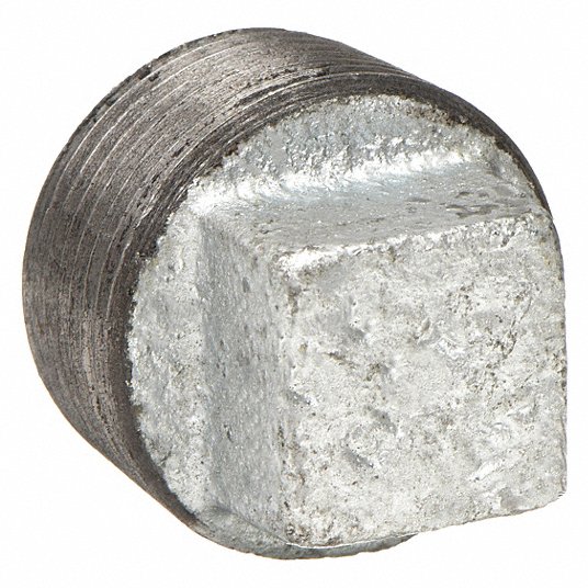 Grainger Approved Square Head Plug, Malleable Iron, 3/4 in Pipe Size, Male NPT, Class 300 5PAT2