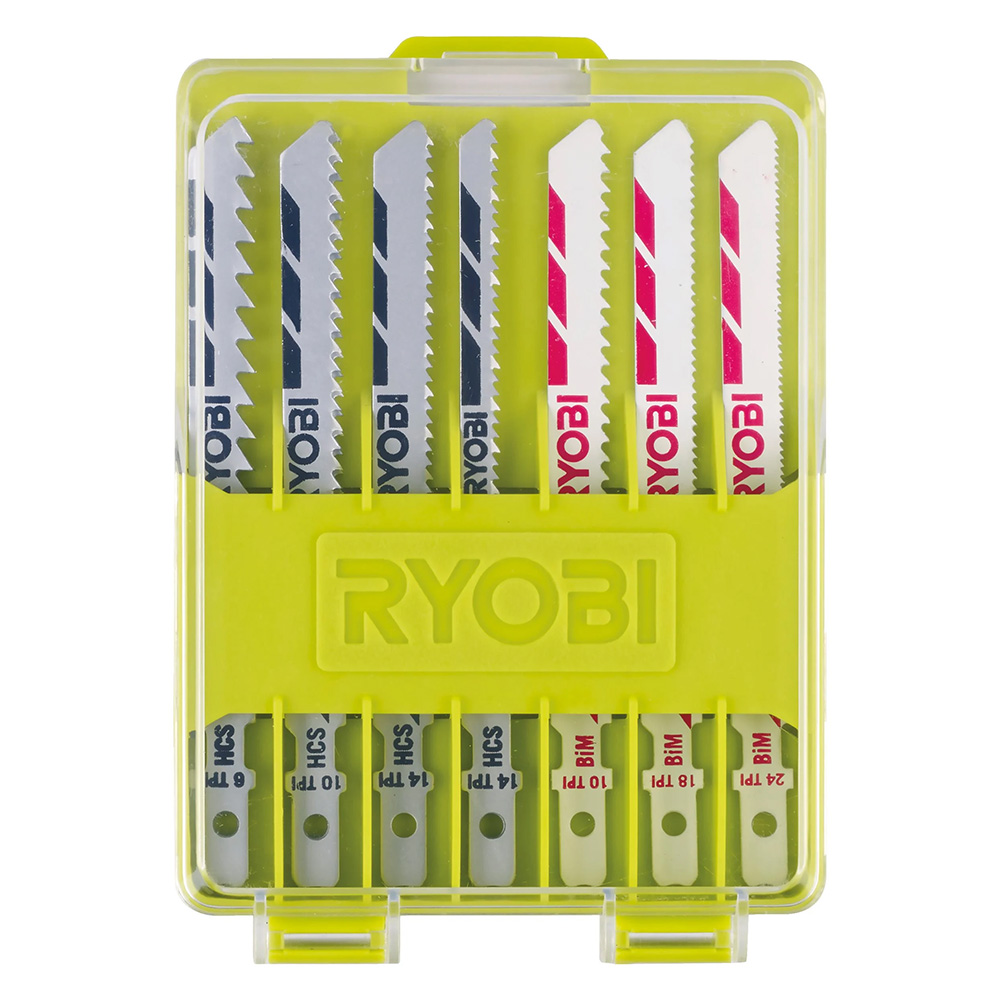 Ryobi Universal Shank Jigsaw Blade Set, 10 Pieces RAK10JSB