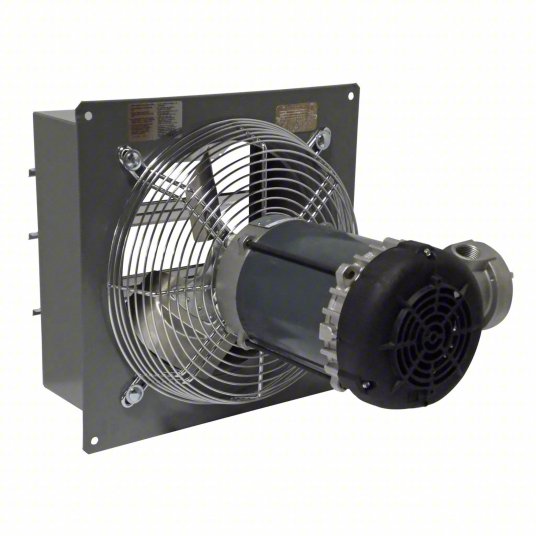 CANARM Shutter Mounted Hazardous Location Exhaust Fan,12-inch Blade, 1 Speed, 1/3 hp, 1,640 cfm, 115V AC SD12-XPF