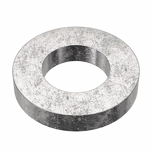 Grainger Approved Stainless Steel Flat Washer, Type B, Plain Fastener Finish, Fits Bolt Sizes #1, Pkg of 10 WASB#1N8
