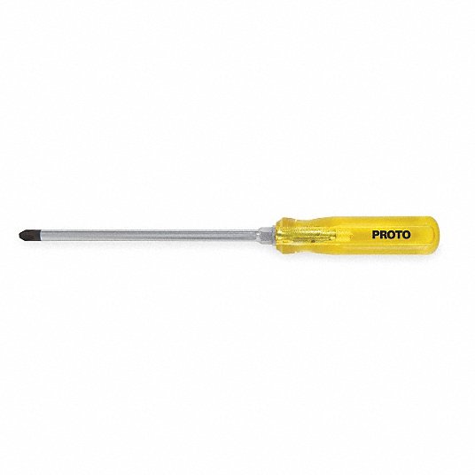 Proto Screwdriver, Tip Size #4, Phillips, Overall Length 13 inch, Steel J9688C