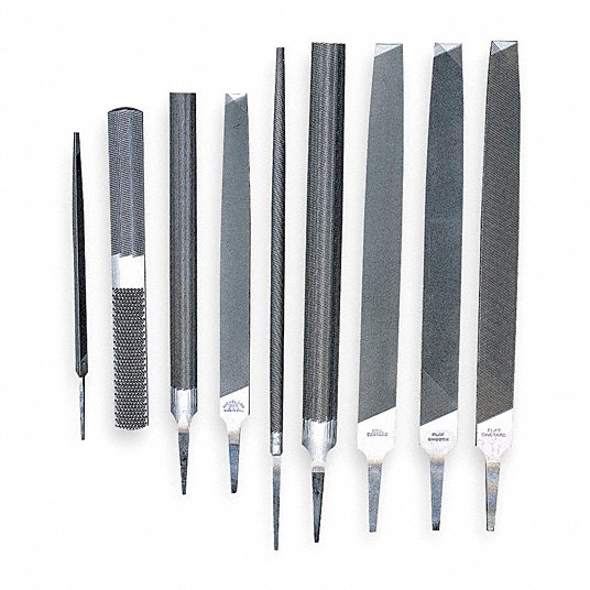 Nicholson Maintenance File Set, Half Round and Round, American Pattern, 9 Pieces 22030NN
