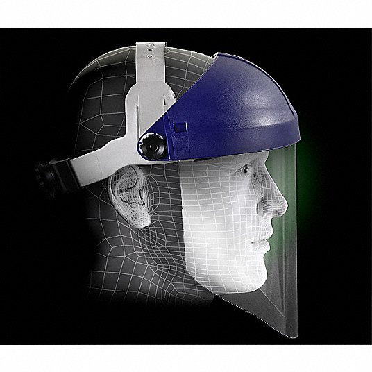 3M Ratchet Faceshield Assembly: Clear Visor, Polycarbonate, Ratchet, Dielectric Protection 82783