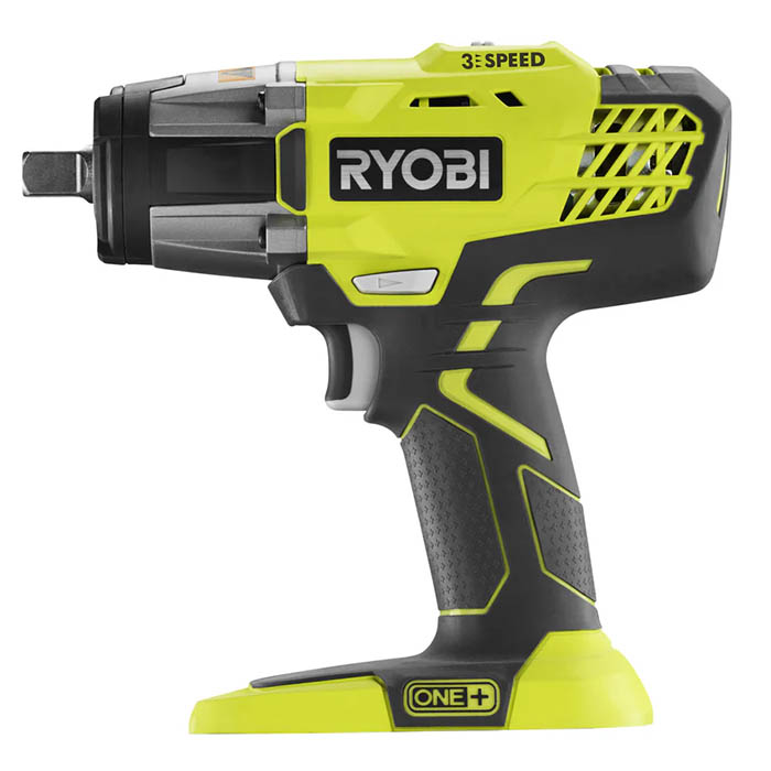 Ryobi Cordless Impact Wrench, 18V, 1/2 inch, 3-Speed, 400Nm, 2.4kg R18IW3-0