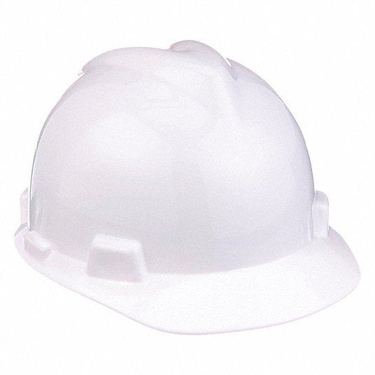 Msa Hard Hat, Front Brim, Type 1, Polyethylene, Pinlock (4-Point) 463942