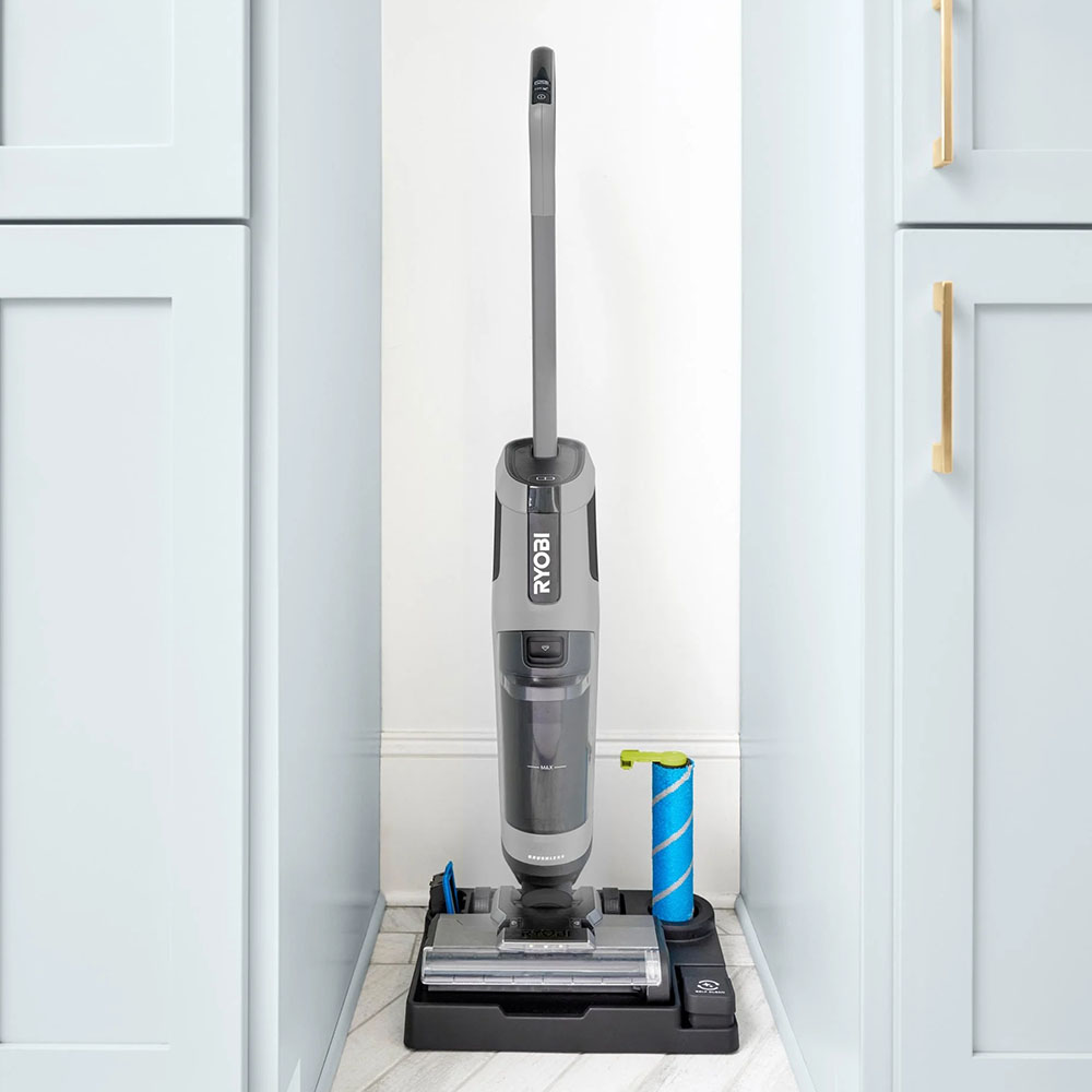Ryobi Cordless Brushless Hard Floor Cleaner Kit 18V, 3-in-1 Vacuum Mop and Dry RHFC18BL-1X40GL