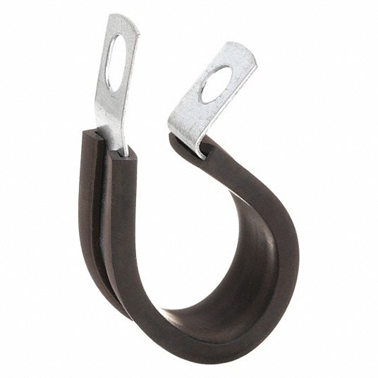 Grainger Approved Clamp, Cushioned Cable Clamp, Steel, 1/2Inch Cable Clamping Dia., PK 50 COL0813Z1