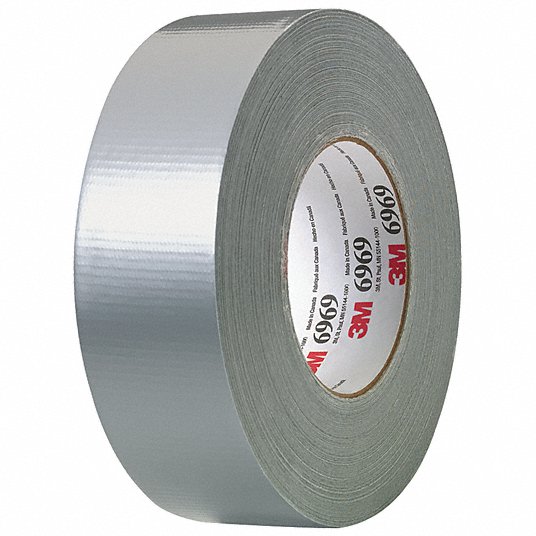 3M Duct Tape,Std Duty, 2 inch x 60 yd, Silver, Continuous Roll, Pack Qty, 1 6969