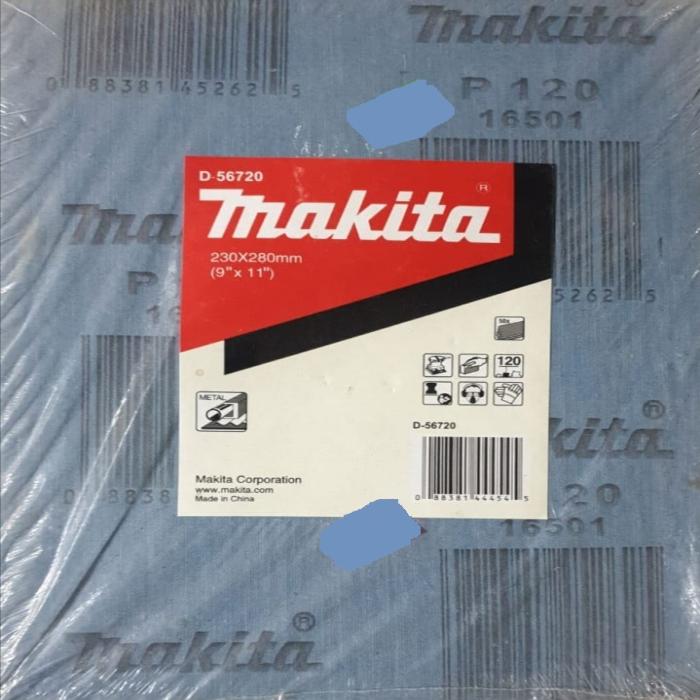 Makita ABRASIVE PAPER 230X280MM FOR METAL 120 GRIT 50PC/SHRINK D-56720