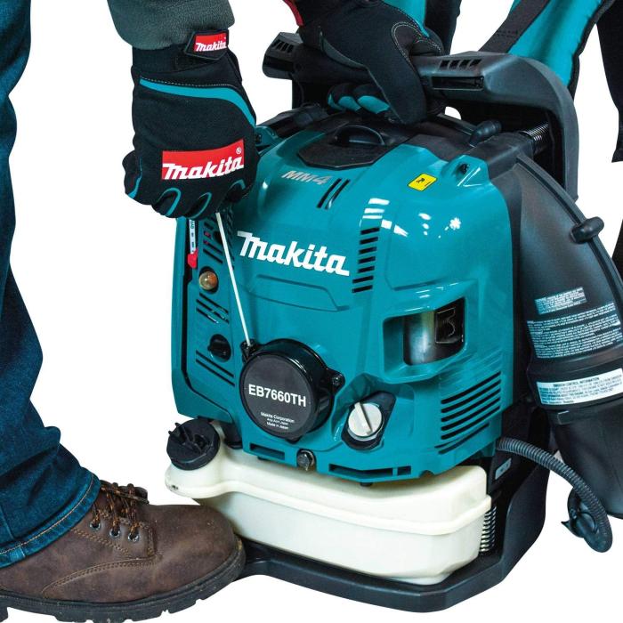 Makita Petrol Backpack Engine Air Blower, 75.6 cc, Air Volume 20 m³/min, Air Velocity 92 m/s, 11.9kg EB7660TH