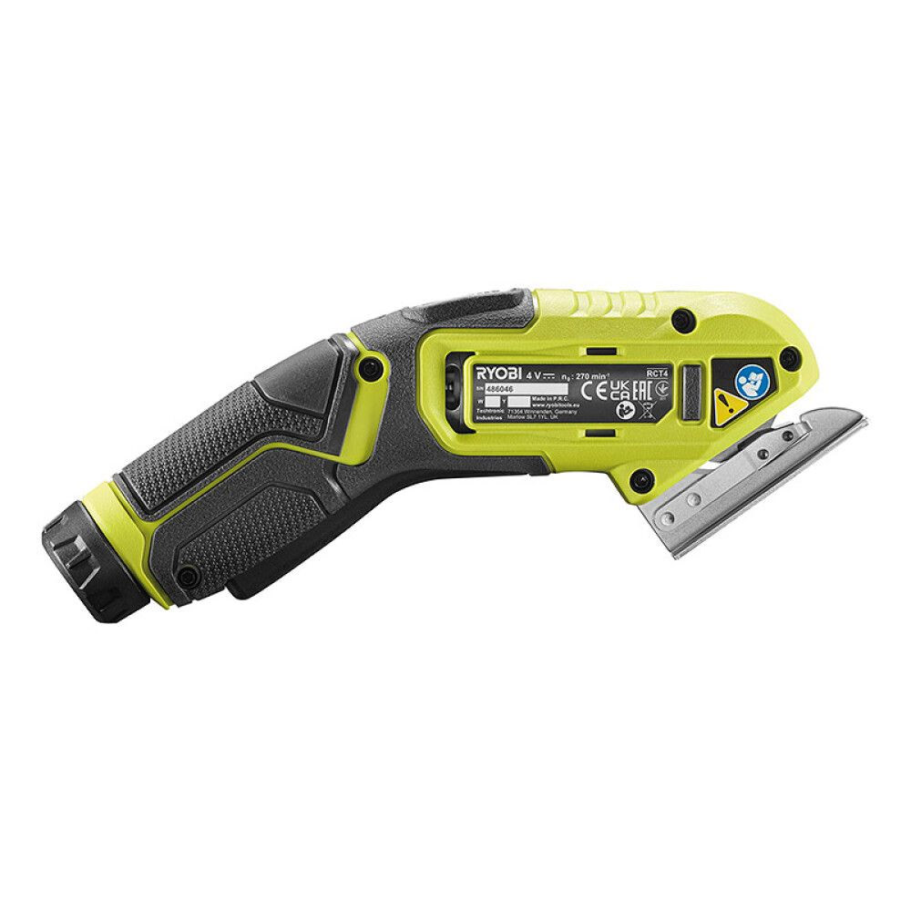 Ryobi Cordless Electric Scissors 4V, For cardboard, fabric, leather, carpets, and plastics, 0.27 kg RCT4-0