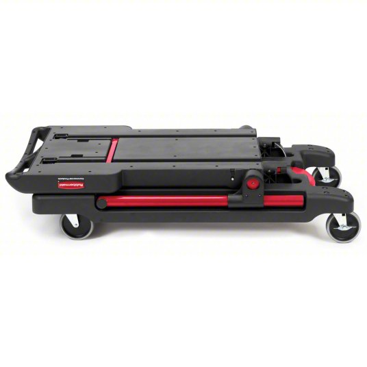 Rubbermaid Foldable Trolley, 180kg Load, with Flush Plastic Shelf & Platform FG430000BLA