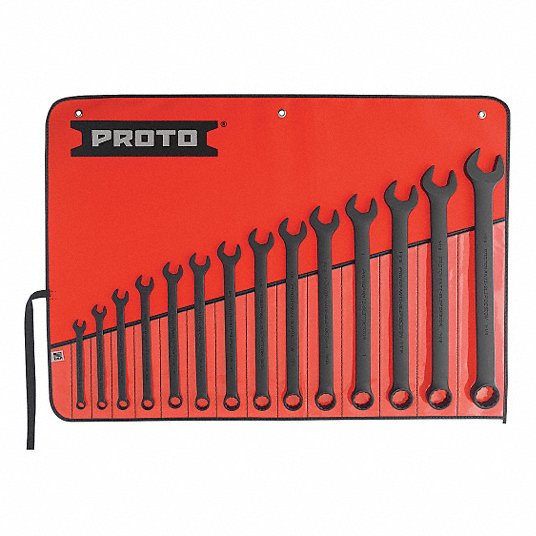 Proto Combination Wrench Set, Black Oxide J1200FBASD