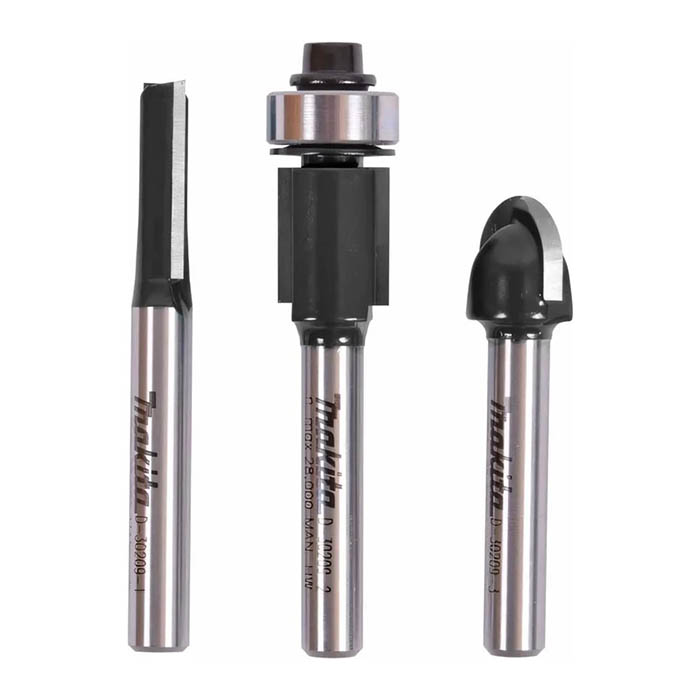 Makita Router Bit Set, 3 Pieces, 6mm D-70459