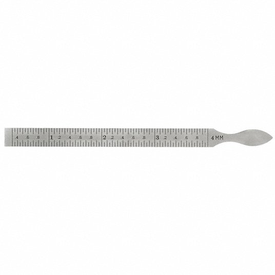 Taper Gauge, Gauge Style Flat Leaf, Range 0.0100 in to 0.1500 in, 0.30mm to 4mm, Steel 270