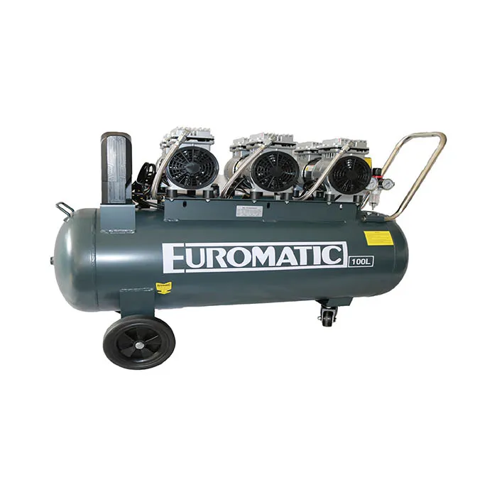 100 Litre Air Compressor, Silent, Oil Free, 3HP, 220 Volt, 60Hz, Single Phase