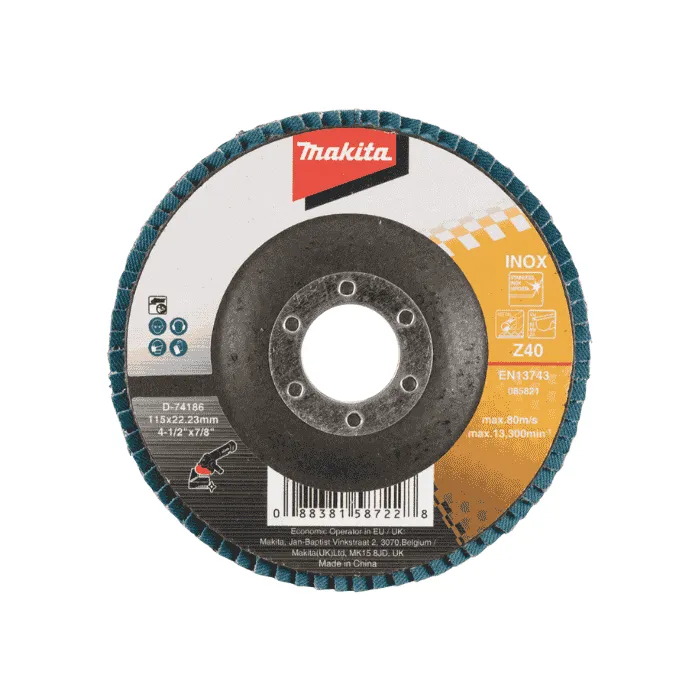 Sanding Disc, 115×22.23mm, GRIT Z40, For Steel & Stainless Steel