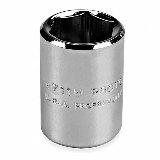 Socket, 1/4 inch Drive Size, 6 mm Socket Size, 6-Point, Alloy Steel, Standard, Chrome Finish