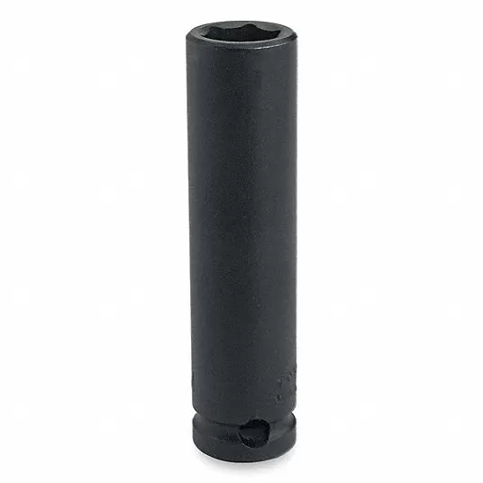 Impact Socket, 3/4 inch Drive Size, 36 mm Socket Size, 6-Point, Deep, Black Oxide