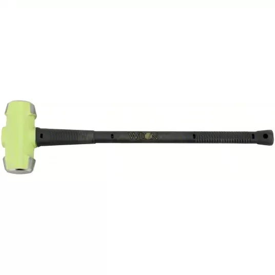 Standard Sledge Hammer, Steel, Steel Handle, 12 lb Head Weight, 2 1/4 inch Dia, 38 inch Overall Length