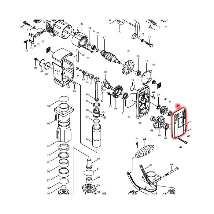 Gear Housing Cover, For HM1303, HM1303B