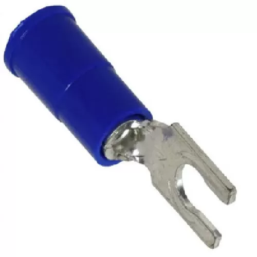 Fork Terminal, Locking, #6 Stud, Blue, PK1000