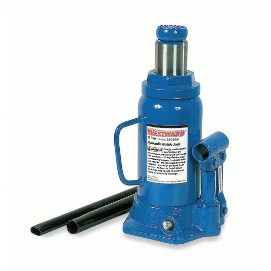 Hydraulic Bottle Jack, Steel, Manual Handle, Mechanical, 9 3/8 inch Minimum Height
