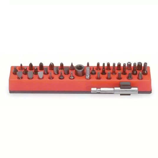 Insert Bit Set, 1/4 inch Hex Shank Size, Steel, 38 No. of Pieces