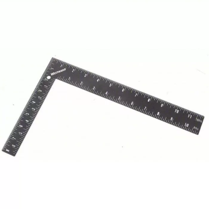 مربع قياس، من الفولاذ، مقاس جسم 12 × 1 1/2 بوصة، مقاس اللسان 8 × 1 بوصة