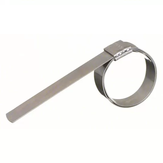Preformed Band Clamp, 201 Stainless Steel, 1 inch Inside Diameter. (Inch.), 1/4 inch Width (Inch.), 50 Packet