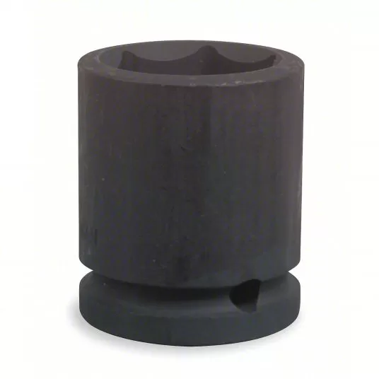 Impact Socket, 1/2 inch Drive Size, 17 mm Socket Size, 6-Point, Black Oxide